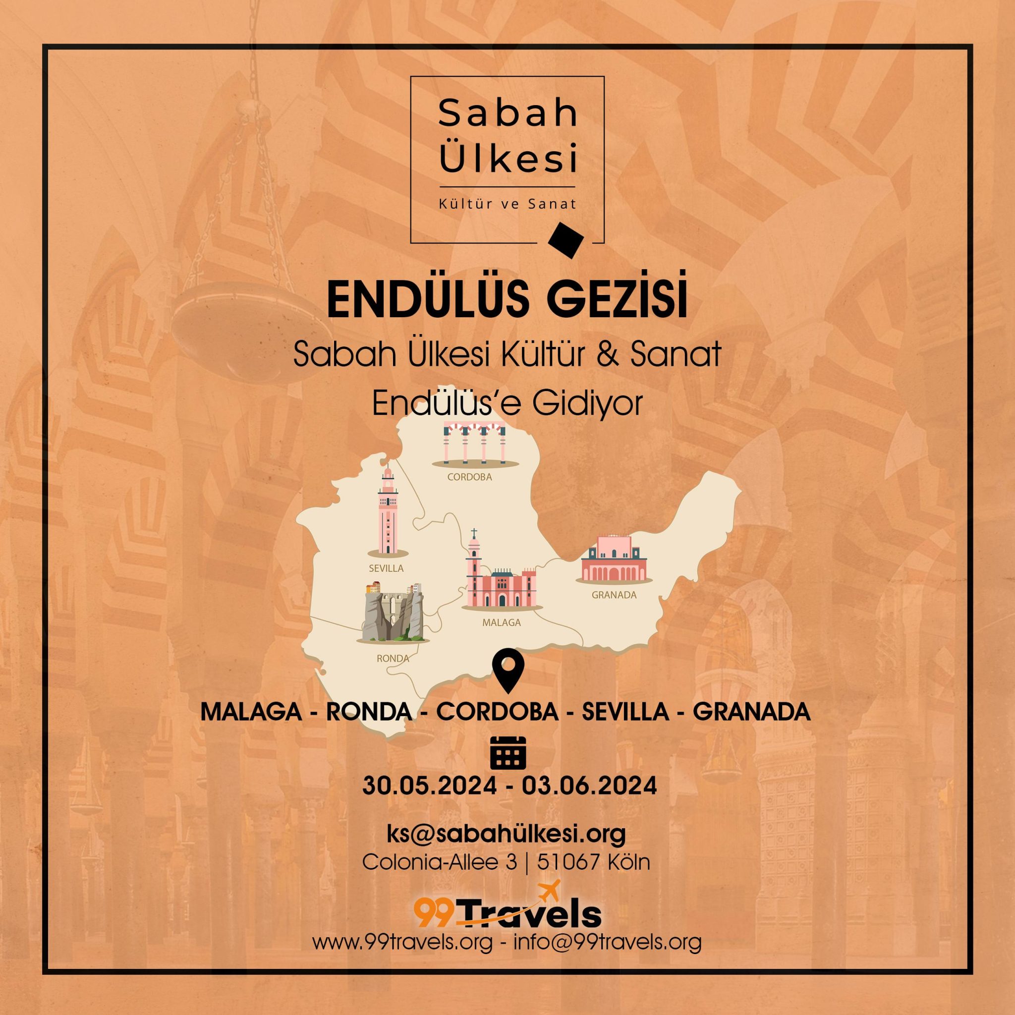 Endülüs gezisi afiş görseli